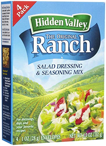 Hidden Valley Ranch Dressing Mix - Gluten Free, Keto (4 Pack) for Salads & Dips