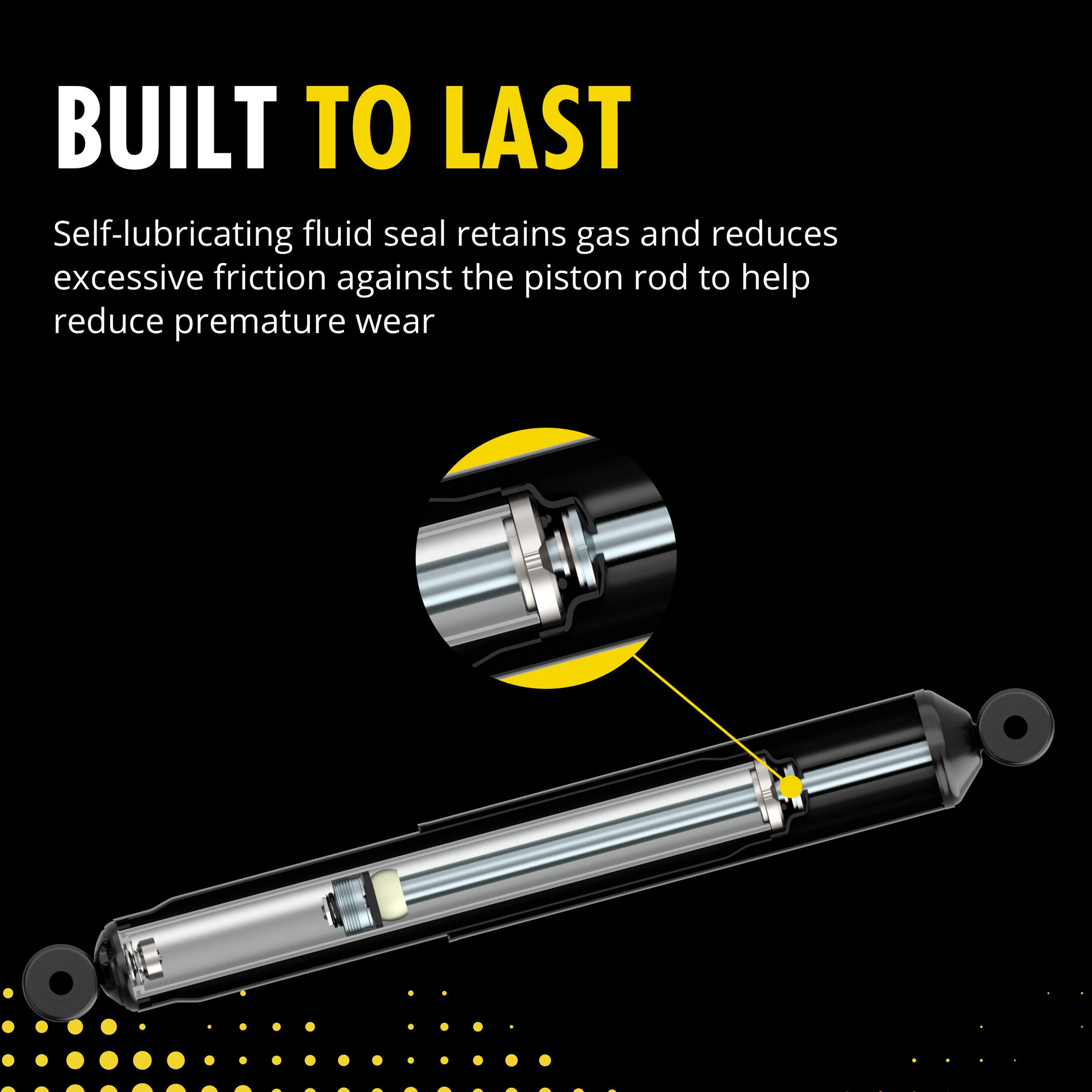 Monroe 911255 Reflex Truck Shock Absorber - Heavy Duty Replacement for Smooth Ride - Perfect for Off-Roading, Towing & Daily Driving