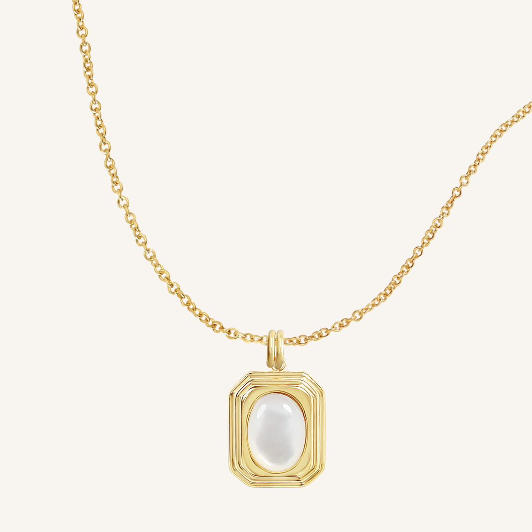 Renewal Mother of Pearl Charm Necklace - Elegant Handmade Jewelry for Women, Perfect Gift for Birthday, Anniversary & Special Occasions | Boho Chic Style for Everyday Wear & Formal Events