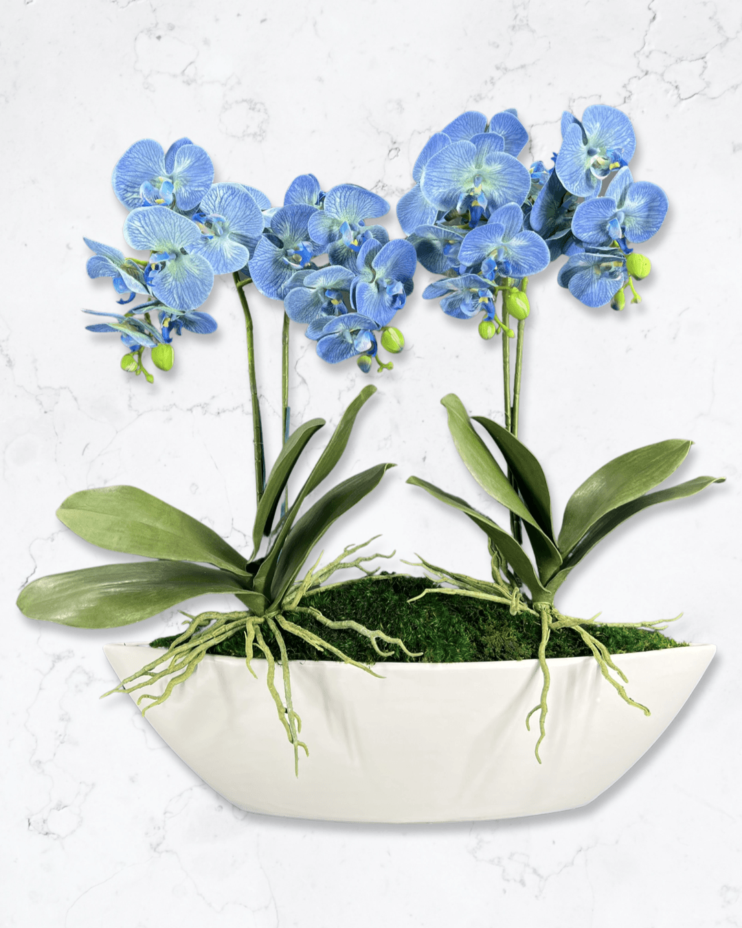 Elegant Orchid Centerpiece in Boat Bowl - Perfect for Wedding Decor, Table Centerpieces, and Home Decoration