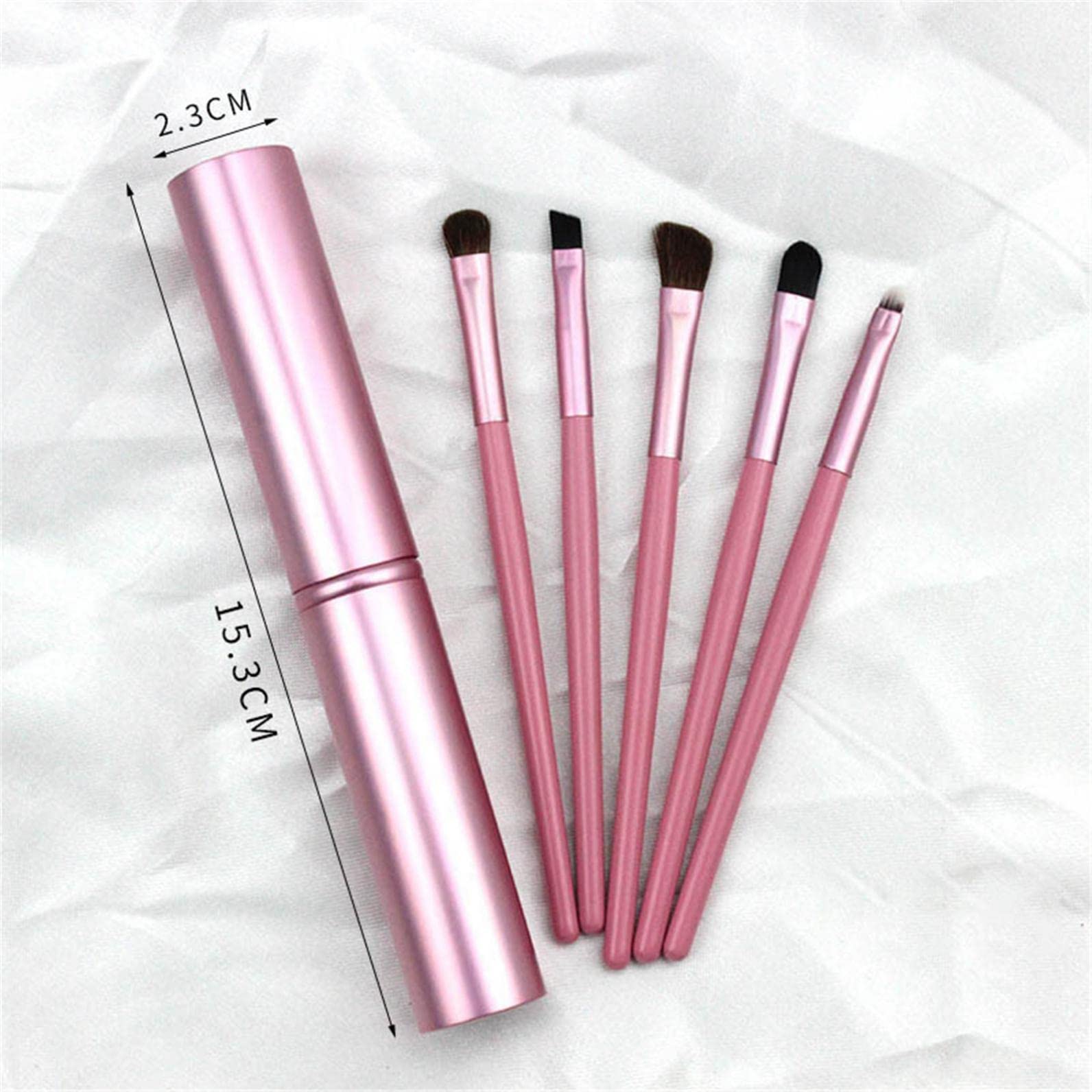 5-Piece Professional Eye Makeup Brush Set - Eyeshadow Blending, Crease, Shader, Detailer & Eyelash Brushes for Flawless Makeup Application | Perfect for Daily Use, Professional Makeup Artists & Travel