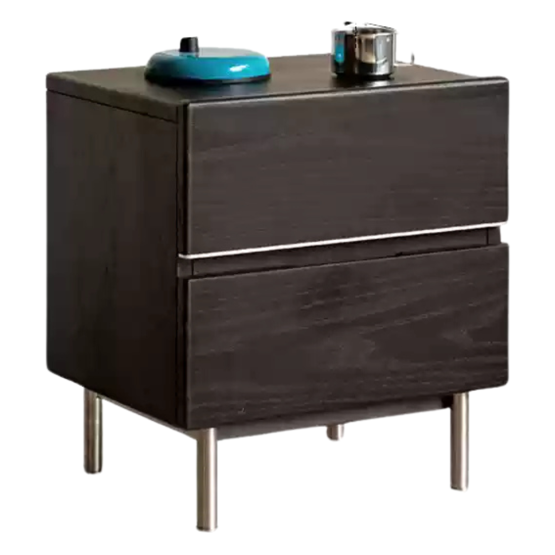 Solid Oak Wood Nightstand - Light Luxury Style Bedside Table for Bedroom, Living Room, or Office