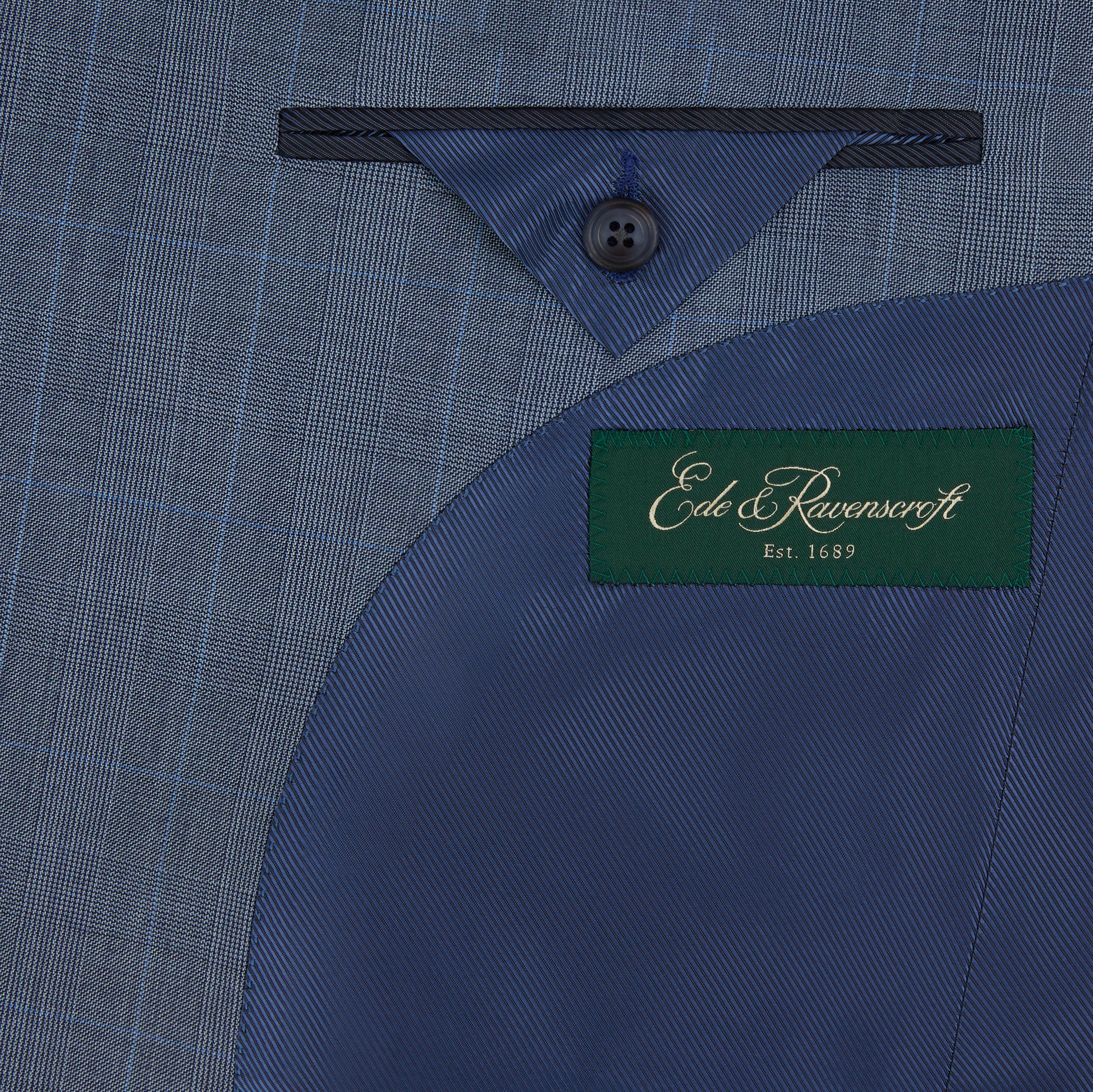 Holborn Blue Grey Prince Of Wales Check Suit - Premium Men's Business Formal Wear for Office, Weddings & Special Occasions