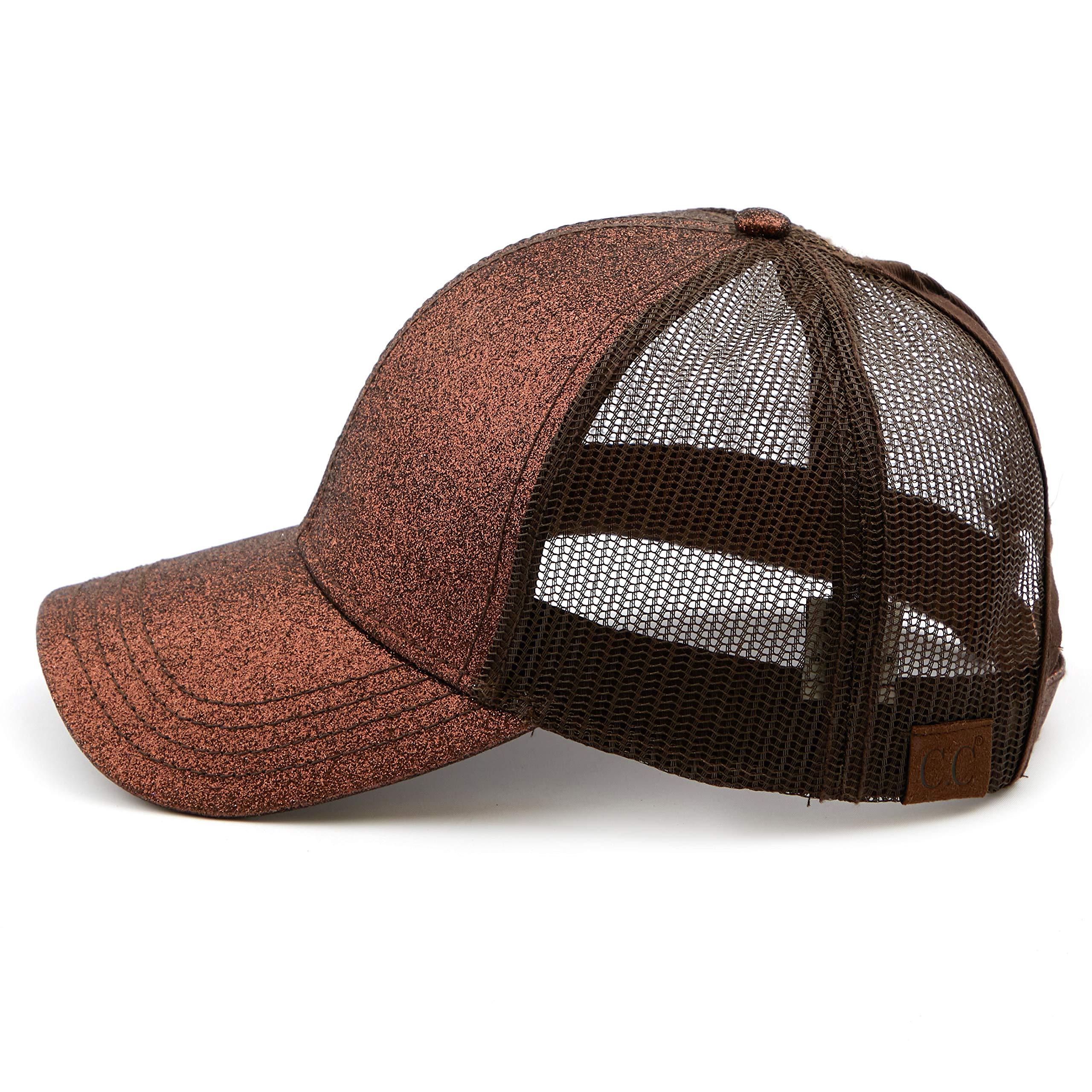 Stylish C.C Hatsandscarf Ponytail Baseball Cap for Women - Messy Bun Trucker Hat with Adjustable Back (BT-6) - Perfect for Running, Gym, and Outdoor Activities