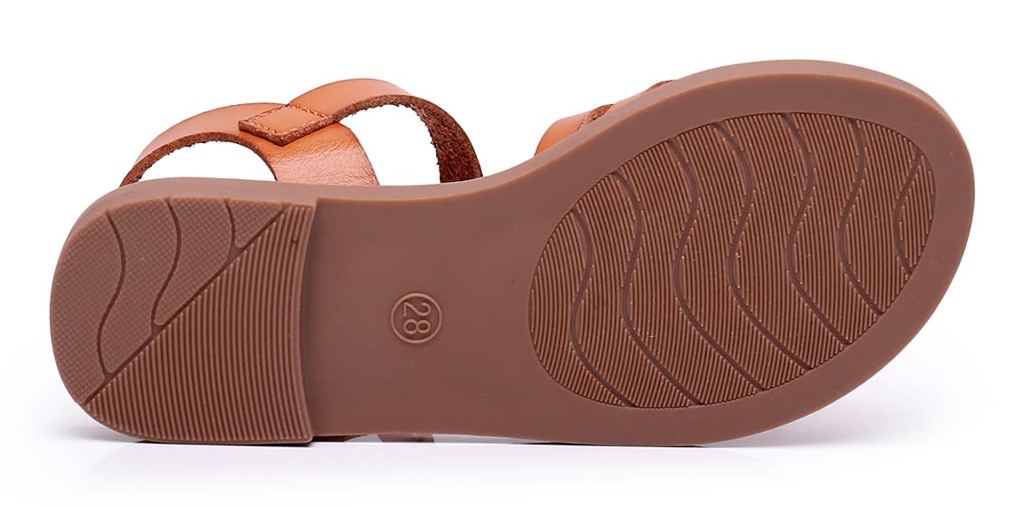 **Apakowa Girls' Open Toe Princess Flat Sandals - Strappy Summer Shoes for Toddler, Little Kid & Big Kid - Perfect for Beach, Park & Casual Outings**