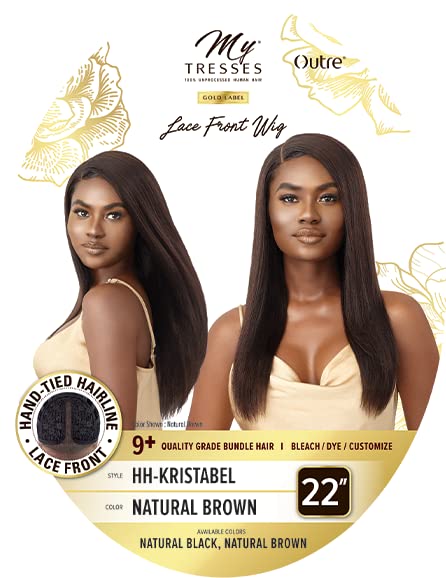 Outre Mytresses Gold Label 100% Unprocessed Human Hair Lace Front Wig - KRISTABEL (Natural Black) | Perfect for Daily Wear, Cosplay & Special Occasions