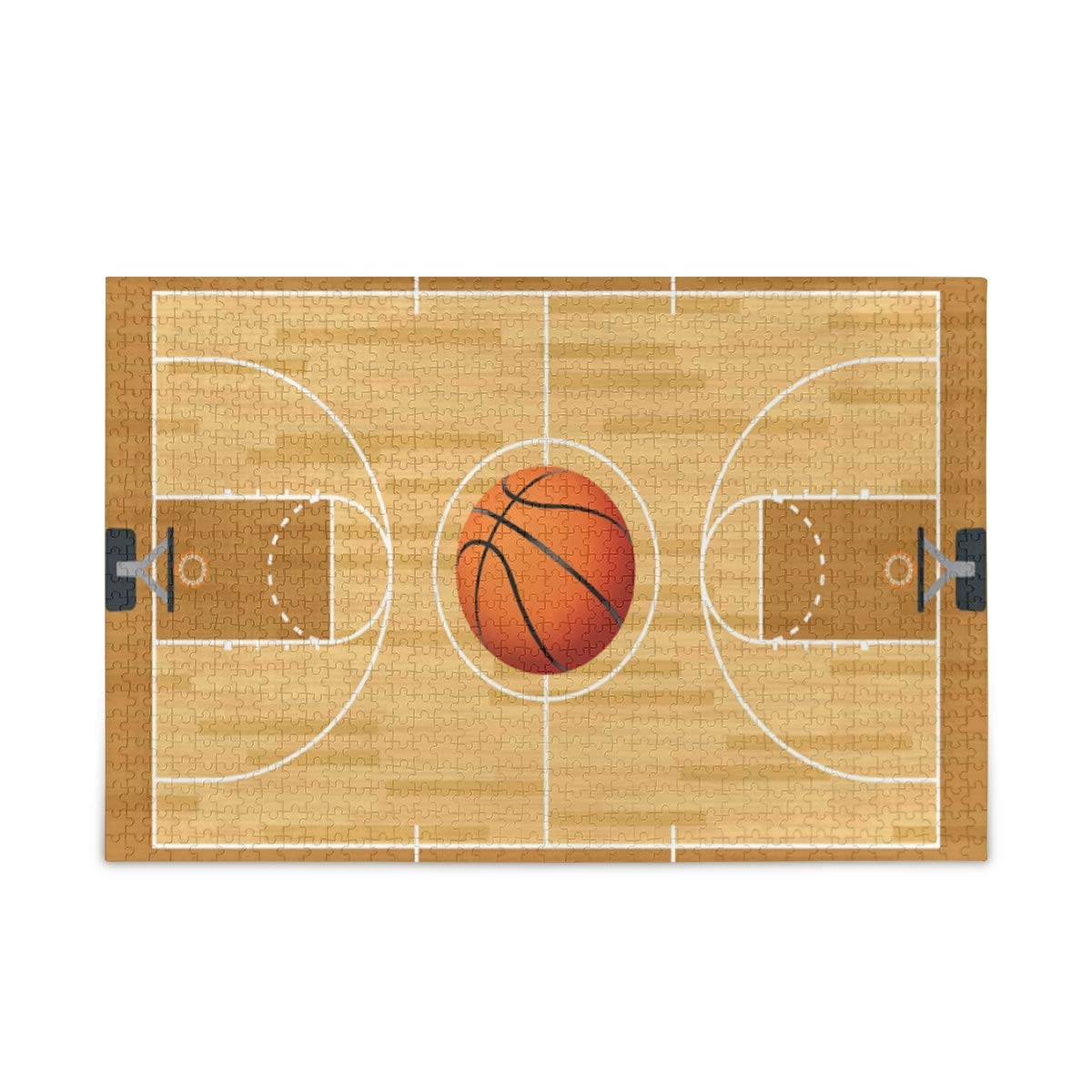 500-Piece Sport Basketball Court Jigsaw Puzzle for Adults & Teens - Educational Family Game Night Activity - Perfect for Home Decor, Gifts & Relaxation