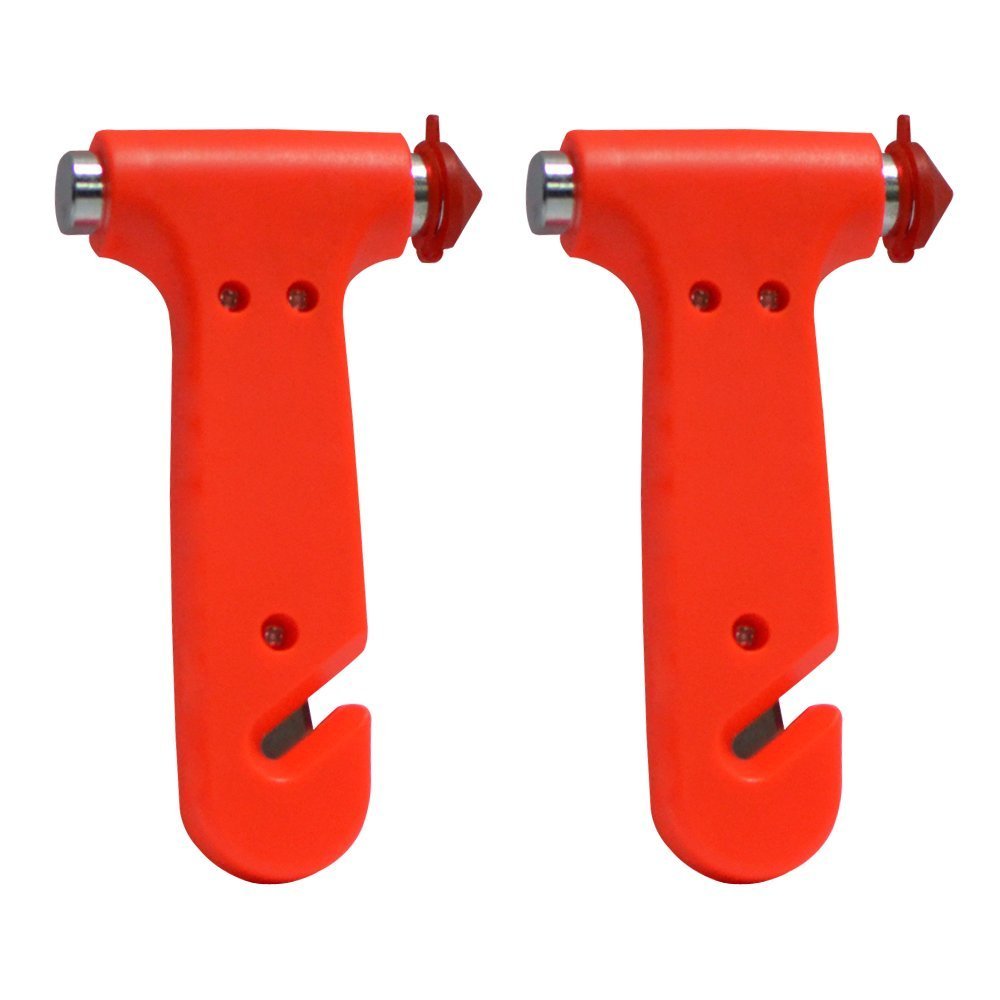 2 Pack Car Safety Hammer with Seatbelt Cutter & Window Breaker - Emergency Escape Tool for Vehicles - Perfect for Roadside Emergencies, Car Accidents & Breaking Glass in Fire Situations