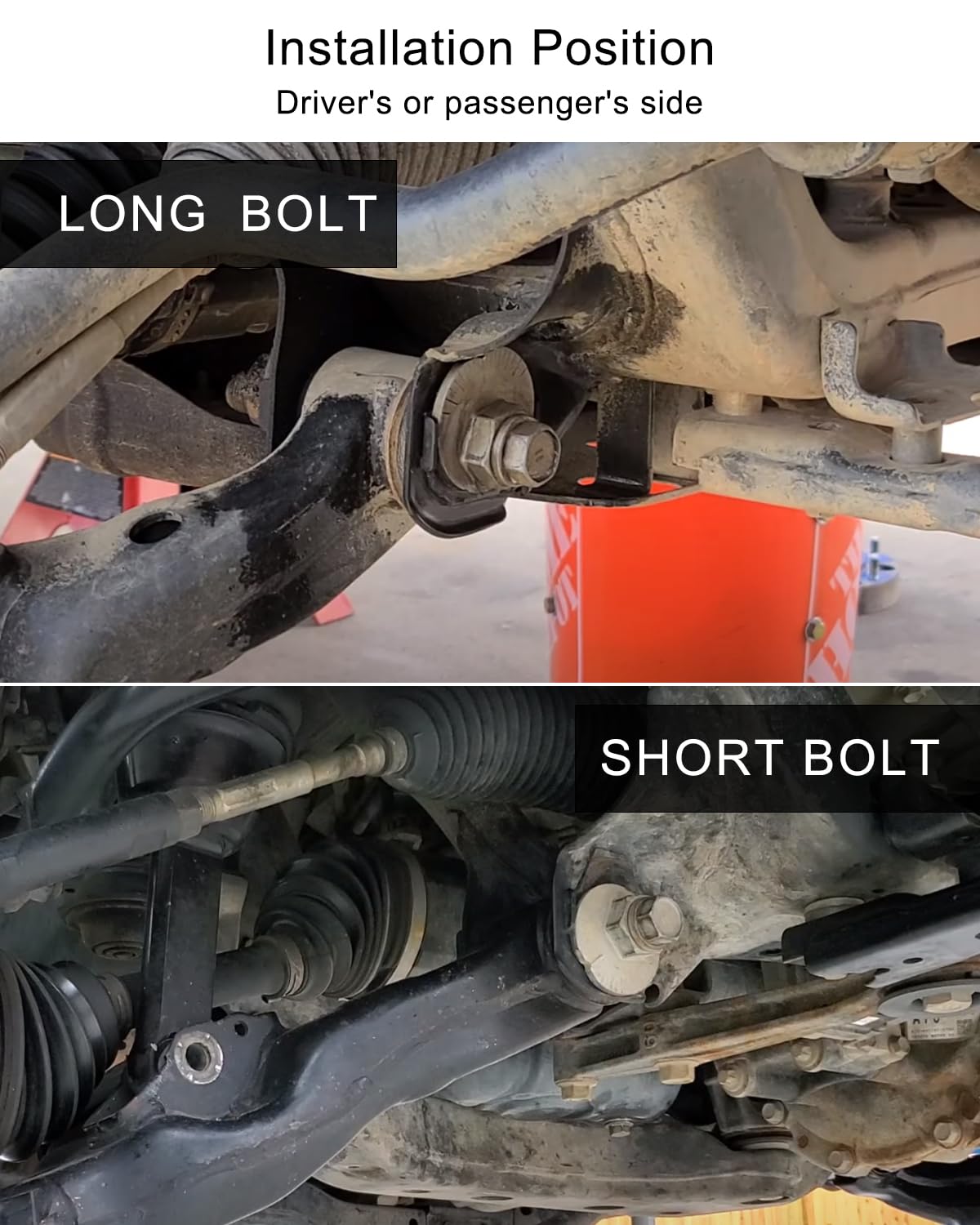 Toyota Tacoma 4Runner FJ Cruiser Lower Control Arm Cam Bolt Kit (2010-2022) - Front Alignment Camber Toe Adjustment Bolts 4-Pack for Both Sides - Perfect for Wheel Alignment & Suspension Repair
