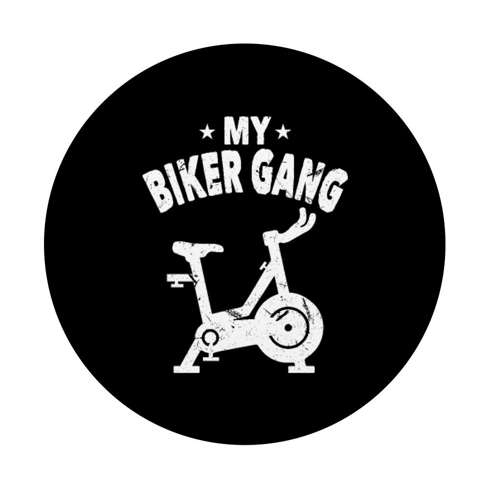 My Biker Gang | Funny Spin Class Fitness Gift - Swappable PopSocket PopGrip for Phones & Tablets | Perfect for Cycling Enthusiasts & Gym Lovers