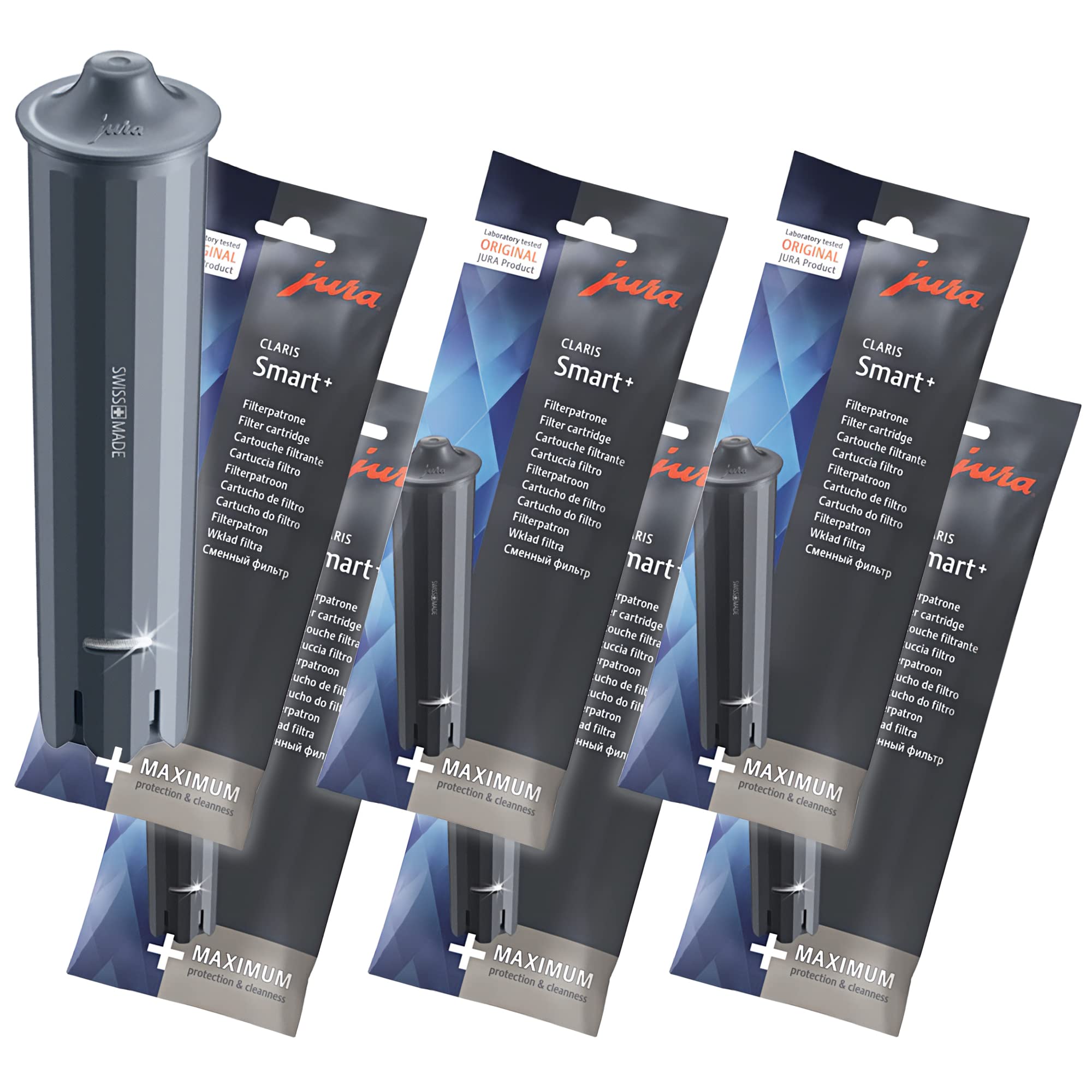 Jura 24232 Claris Smart+ Water Filter Cartridge - 6 Pack for Coffee Machines & Espresso Makers - Pure Water for Perfect Brews