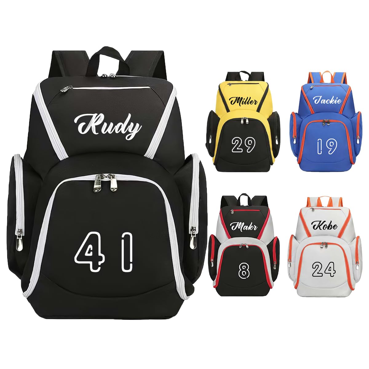 Custom Basketball Backpack for Boys - Personalized Sports Bag for Gym & Travel