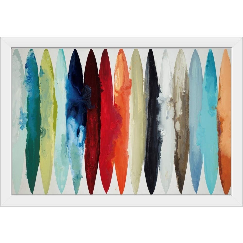 CANVAS ON DEMAND Even Flow White Framed Art Print - Inspirational Health & Wellness Wall Decor for Living Room, Bedroom & Office