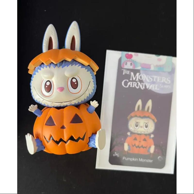 Labubu The Monsters Carnival Series Pumpkin Monster Action Figure - Collectible Vinyl Art Toy for Display & Decoration - Perfect for Halloween Decor, Anime Lover Gifts, and Pop Culture Collectors