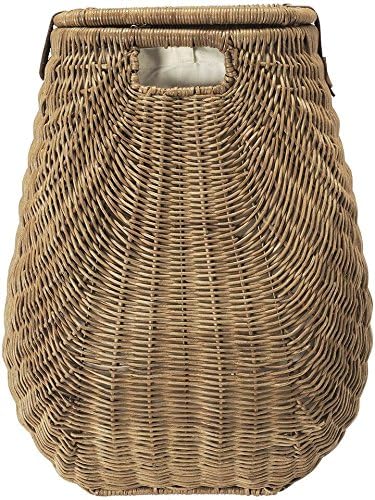 KOUBOO 1030042 Brown Woven Wicker Laundry Hamper Basket - Perfect for Bedroom, Bathroom & Closet Storage Organization
