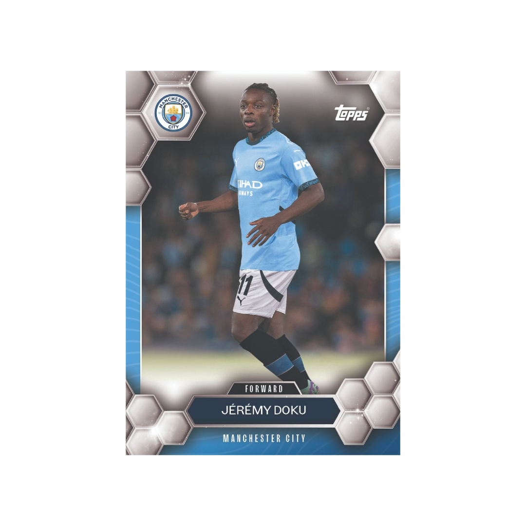 Official Topps Manchester City FC 2024/25 Fan Set - Collectible Soccer Trading Cards for Fans & Gift for Football Enthusiasts - Perfect for Match Days, Collections & Birthday Presents