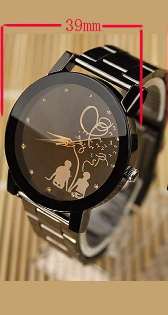 TONSY Analog Black Dial Women's Couple Watch - Stylish Matching Pair for Girlfriend, Wife, or Best Friend - Perfect for Anniversaries, Valentine's Day & Romantic Gifts