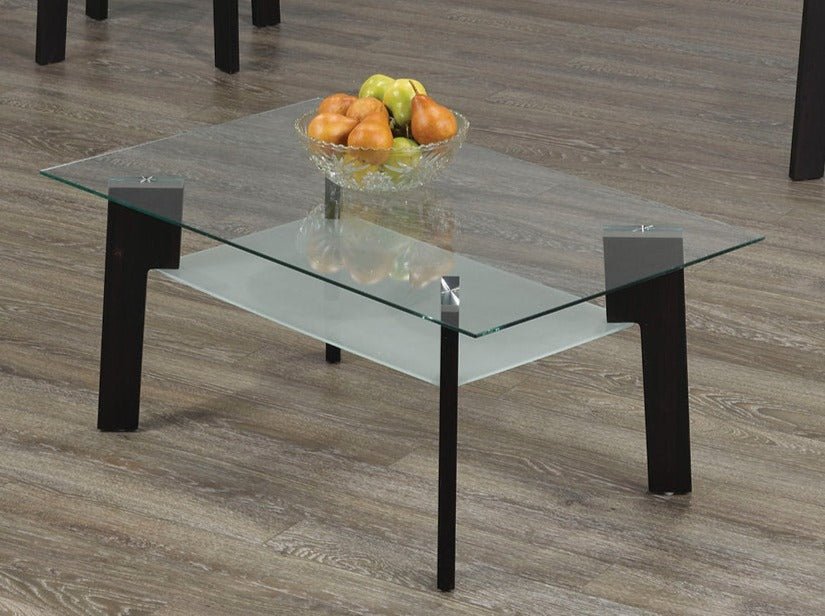 Modern Angular Glass Coffee Table - Minimalist Design for Living Room, Lounge & Office Decor