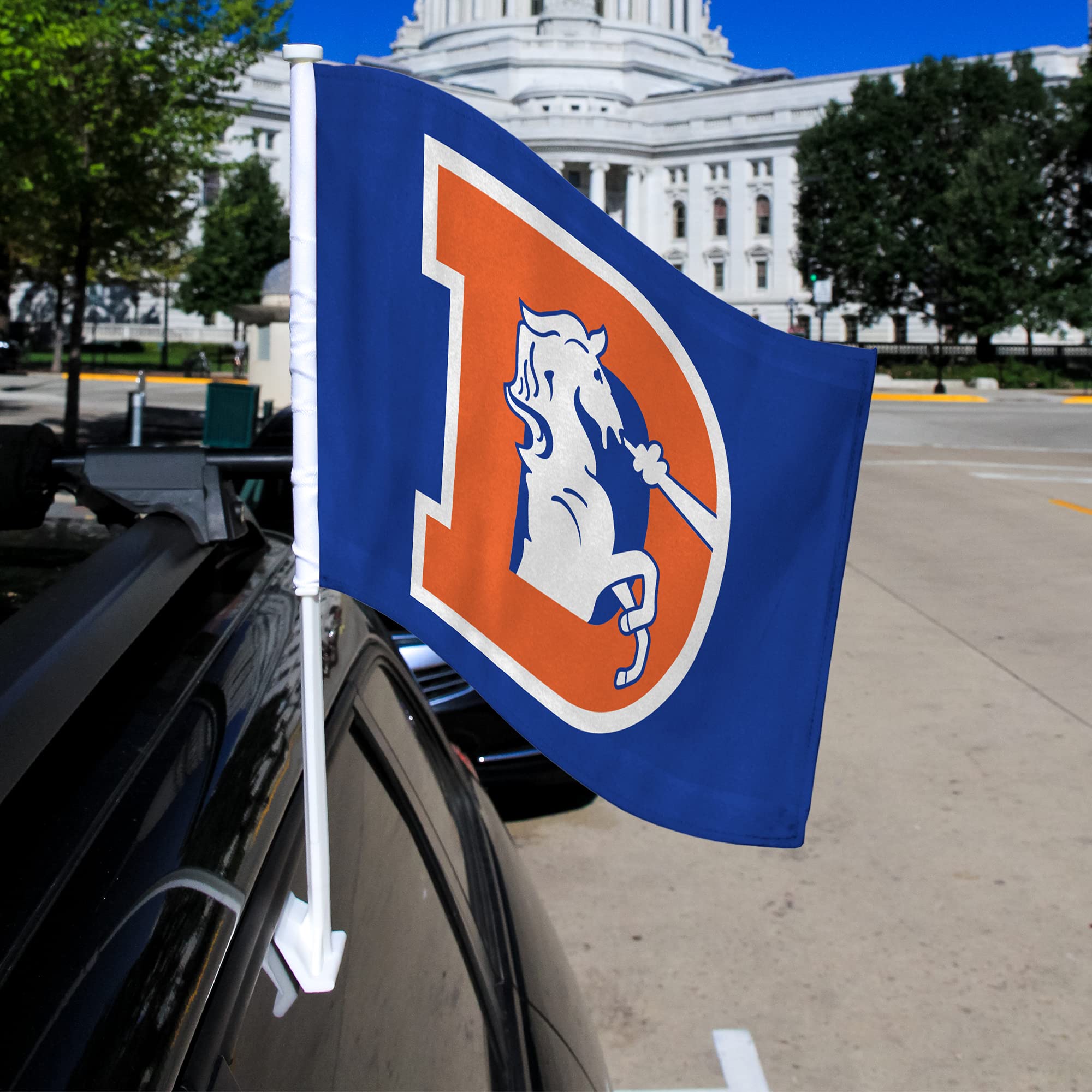 NFL Car Flag - Double Sided Team Logo Car Accessory for Game Day & Tailgating - Rico Industries