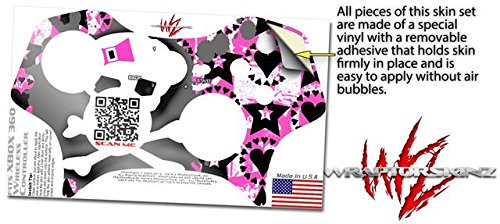 XBOX 360 Controller Skin - Pink Bow Skull Decal for Gaming & Protection
