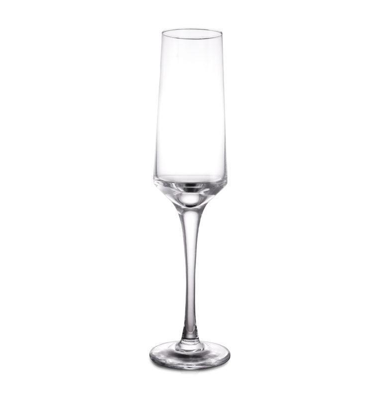 BarConic® Premium 8 oz Tall Champagne Flute Glasses - Elegant Crystal Clear Glassware for Weddings, Parties & Celebrations
