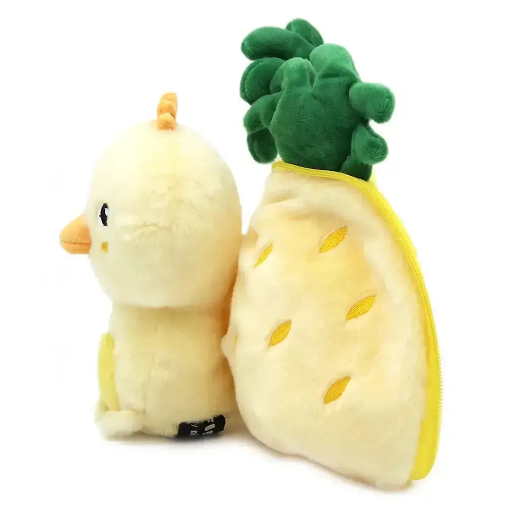 Speedy Monkey Flipetz Plush Toy - Cute Nugget the Chick & Pineapple Stuffed Animals for Kids | Perfect for Gifts, Nursery Decor, and Cuddling