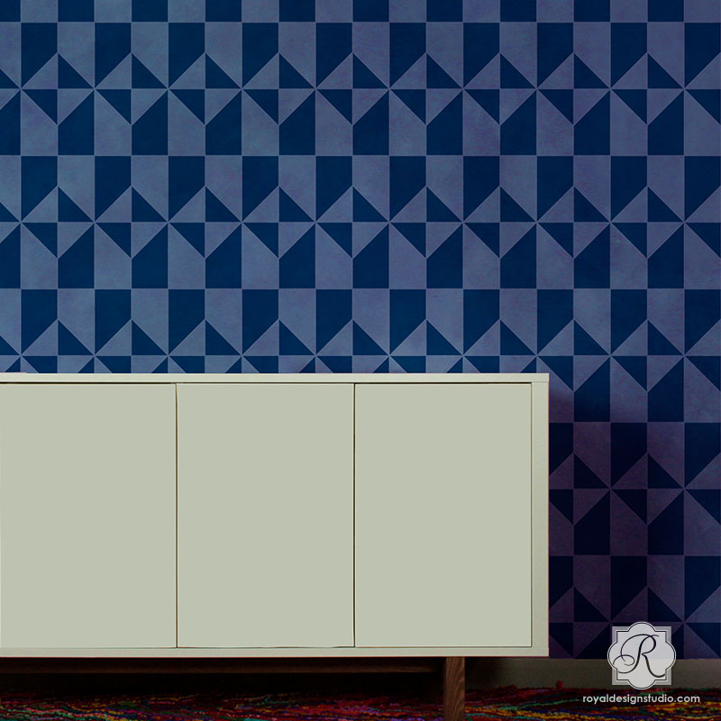 Calypso Tiles Allover Stencil - DIY Home Decor, Wall & Floor Tile Patterns - Perfect for Bathroom, Kitchen & Backsplash Designs