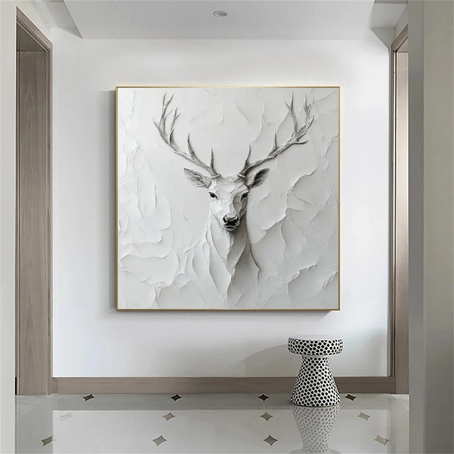 Animal Art Painting #AP114 - Handmade Canvas Wall Decor for Living Room, Bedroom & Office | Wildlife & Nature Inspired Artwork