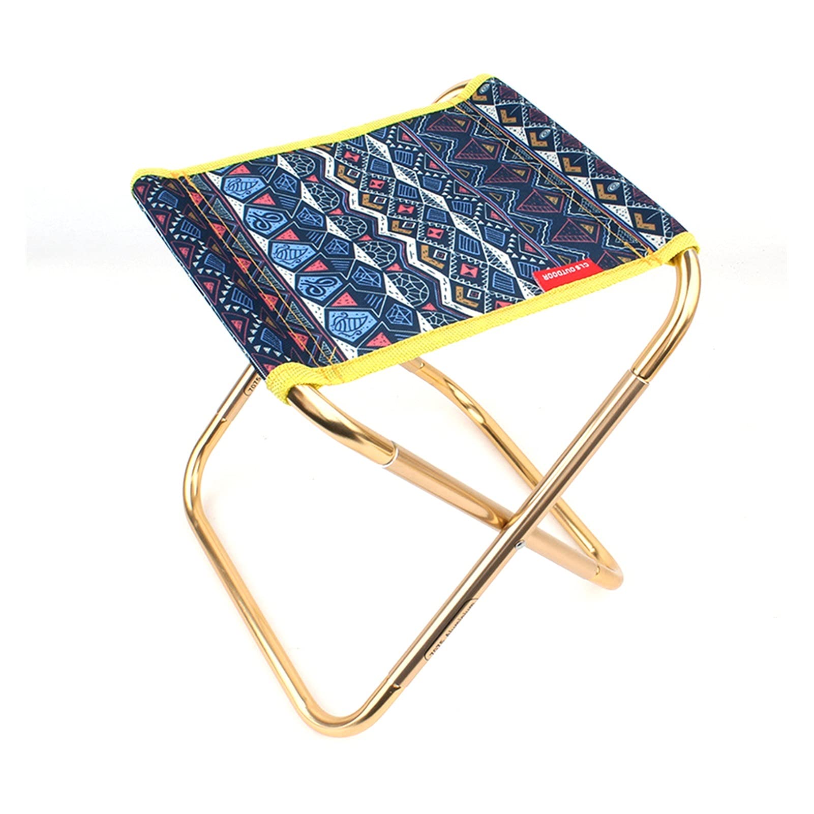 Portable Folding Stool - Lightweight Aluminum Alloy Camping Chair for Adults, Outdoor Fishing, Picnic, Travel & Home Use - Compact Foldable Seat with Extended Train Function (Blue) - Perfect for Camping Trips, Beach Outings, and Small Space Living