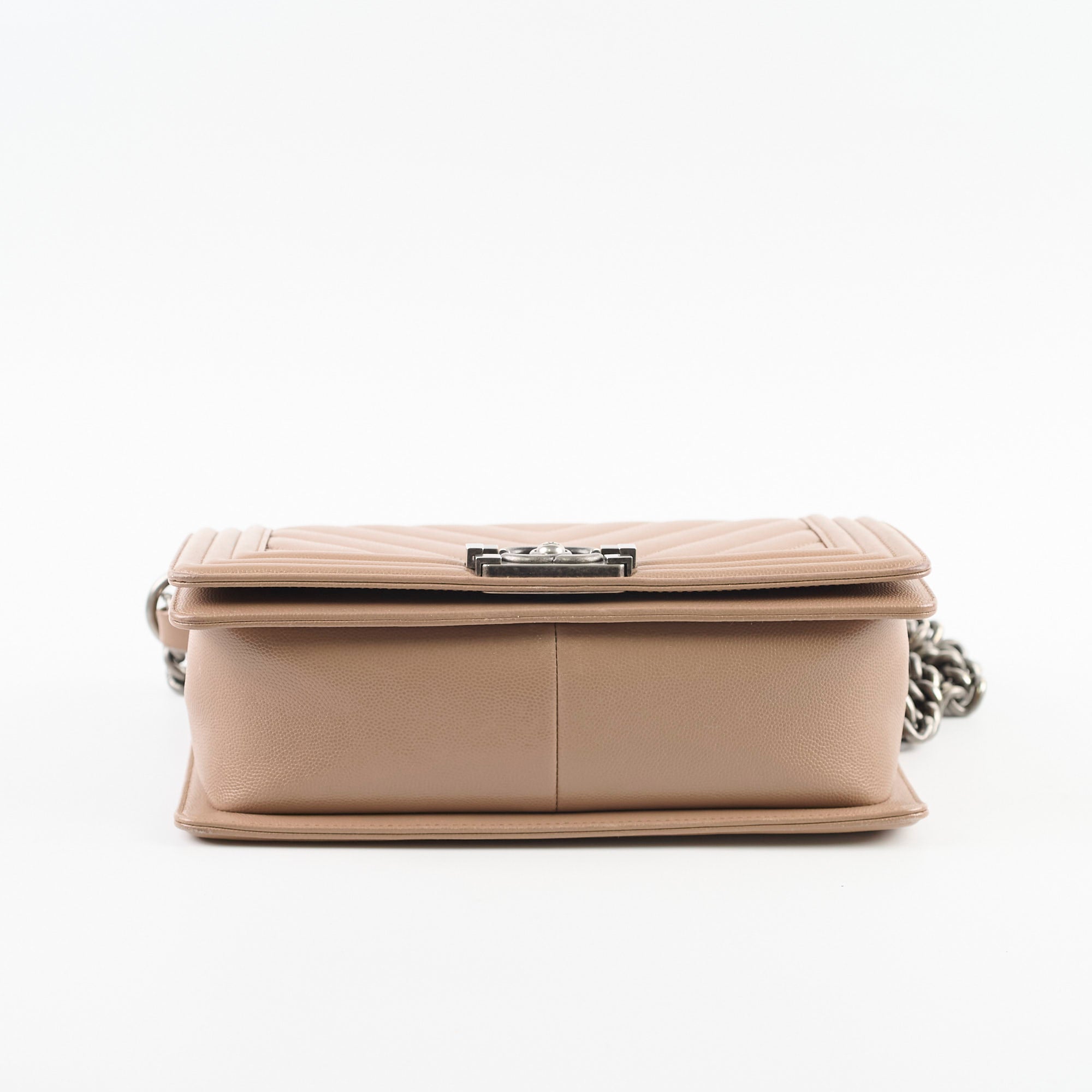 Chanel Old Medium Boy Bag Chevron Dark Pink - Luxury Designer Handbag for Women, Perfect for Parties, Dates & Special Occasions
