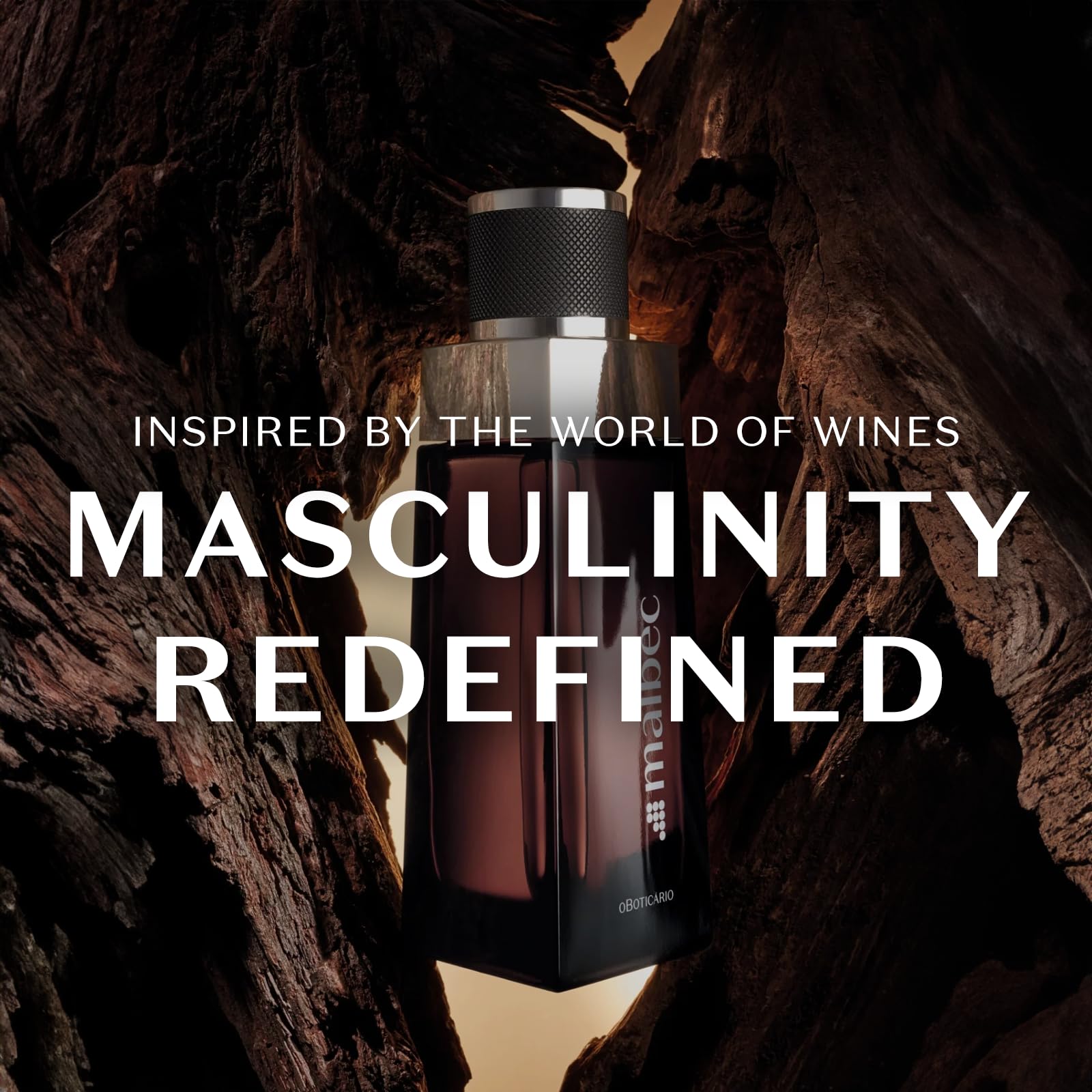 O Boticario Malbec Eau de Toilette for Men - Long-Lasting Cologne with French Oak Barrel-Aged Red Wine & Woody Amber Notes - 3.4 oz Perfume | Perfect for Date Nights, Office Wear & Special Occasions