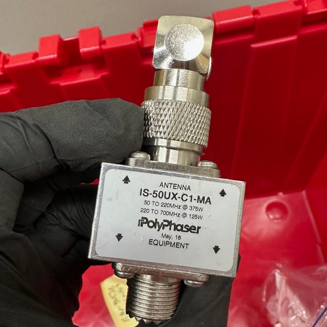 PolyPhaser IS-50UX C1 MA UHF Coaxial RF Lightning Surge Protector - 50 Ohm Gas Discharge Tube for Antenna Systems - Perfect for Ham Radio, Broadcast Towers & Telecom Equipment Protection