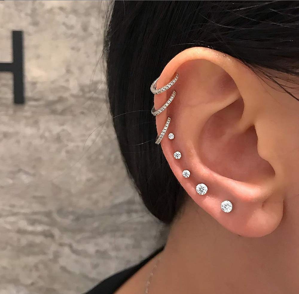 10 Pairs Gold & Silver Small Hoop Earrings for Women - Butterfly, Star, Moon, Snake Huggie Dangle Earrings Set | Perfect for Everyday Wear, Parties & Gifts
