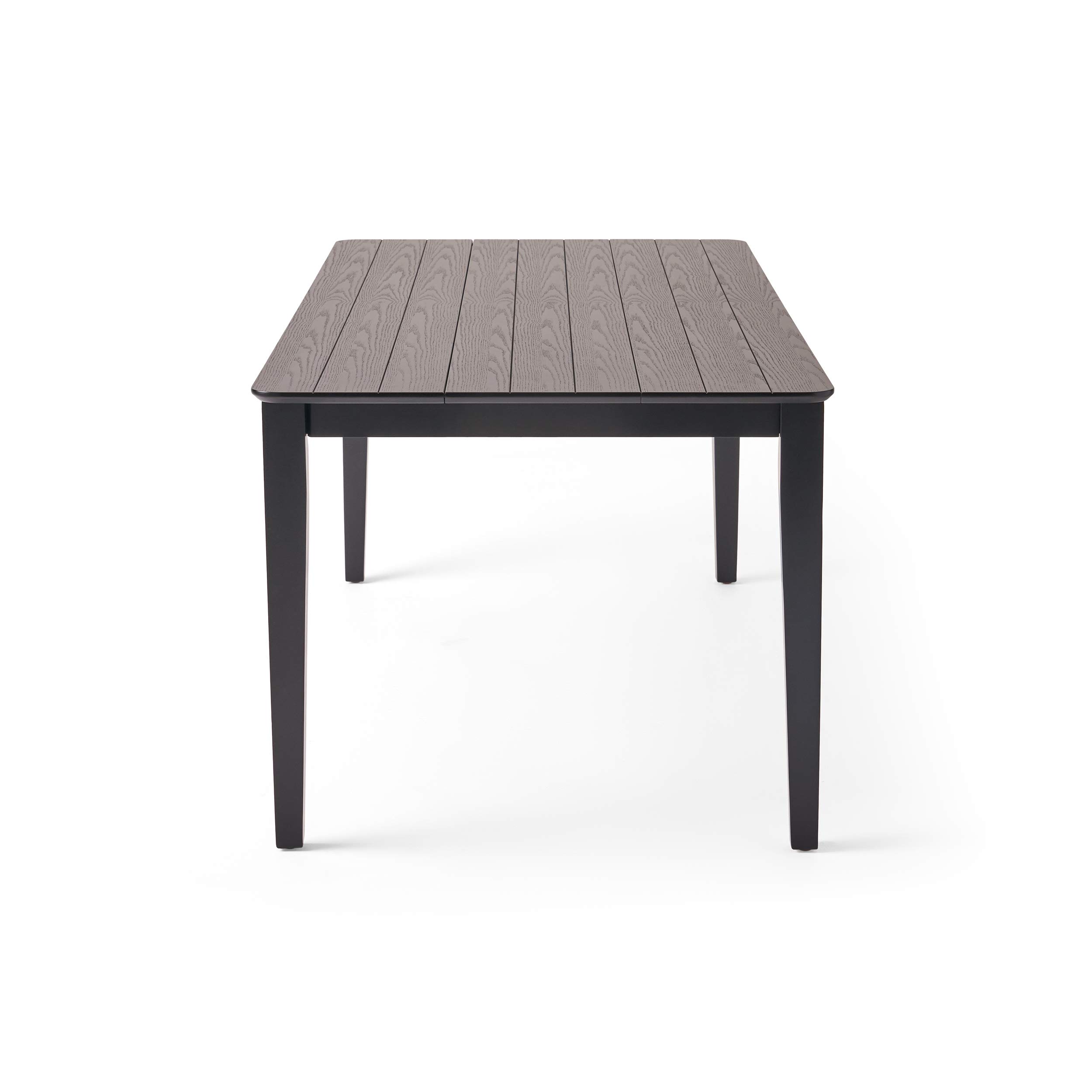 GDFStudio 8-Seat Farmhouse Dining Table - Rectangular Rustic Kitchen Table with Black Finish for Family Gatherings & Entertaining