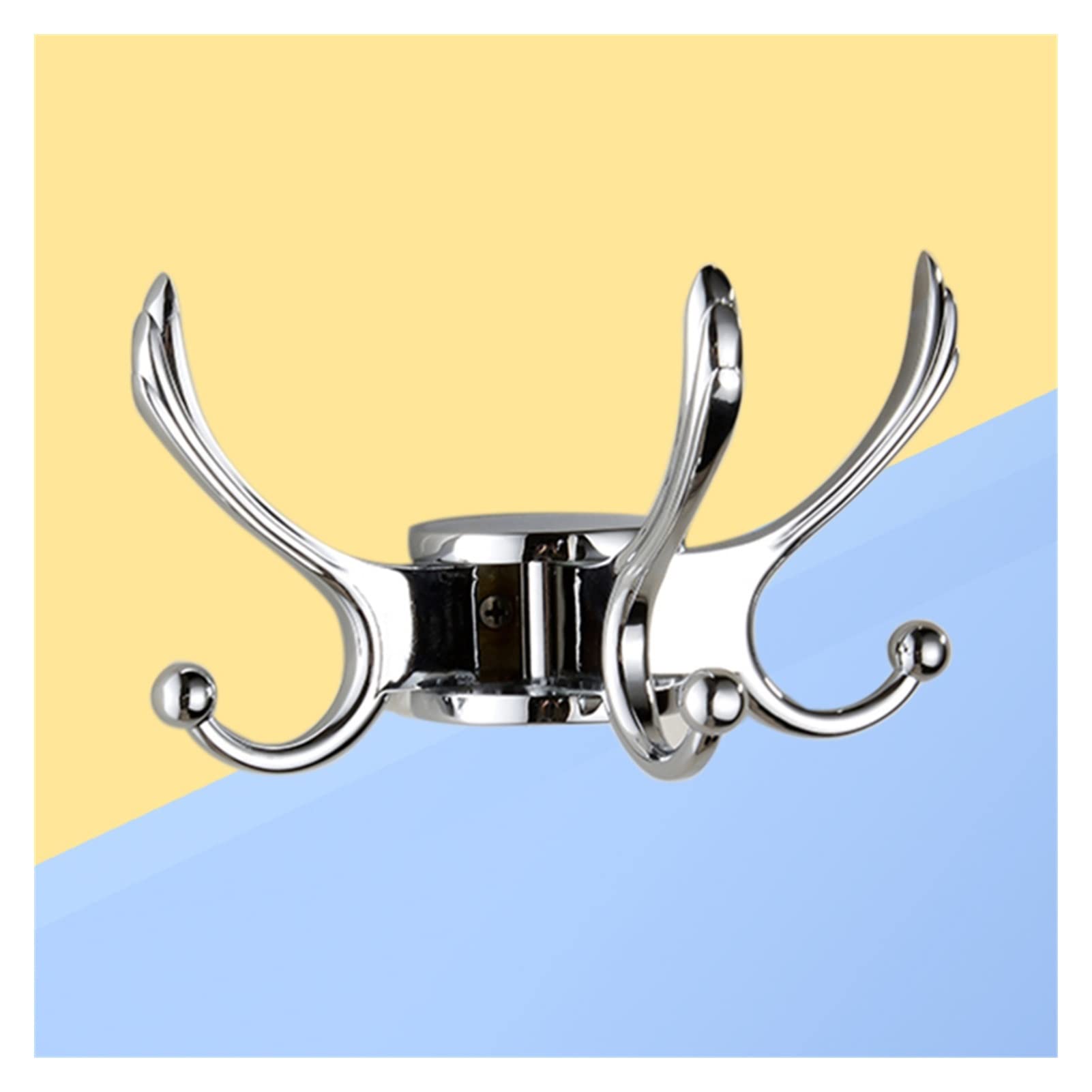 YINGHUA Rotating Coat Hook - 3-Prong Zinc Alloy Wall Mount Hanger for Towels, Bathrobes & Accessories (Rose Gold/Silver) - Perfect for Bathroom, Bedroom & Entryway Organization
