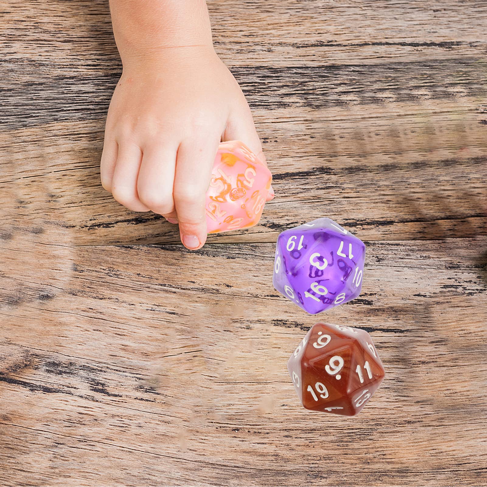 TOYANDONA 10-Piece Resin Dice Molds Set - 20-Sided D&D Game Dice, Educational Puzzle Toys & DIY Craft Supplies for Tabletop RPG, Board Games, and STEM Learning Activities