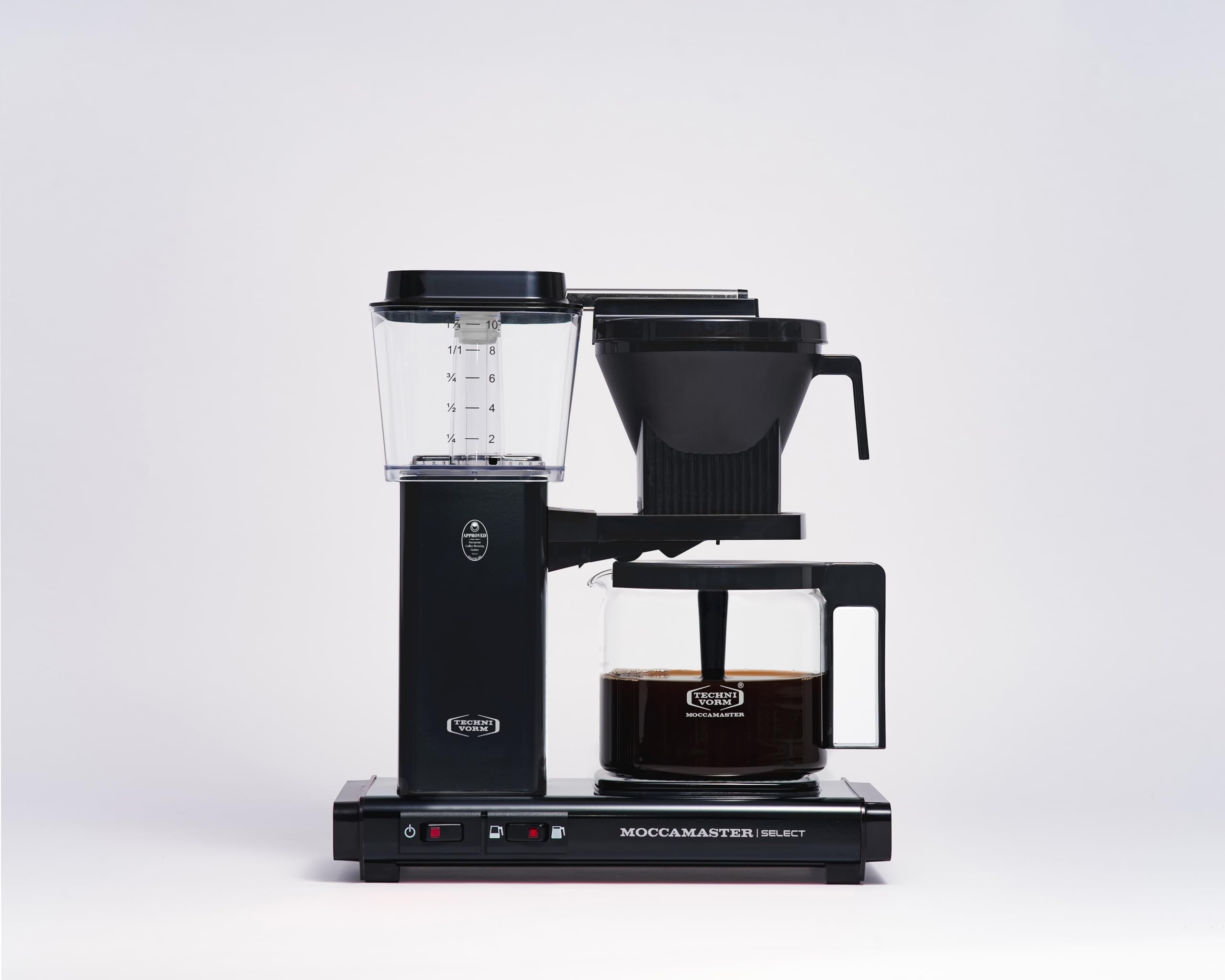 Moccamaster KBG Select Coffee Maker - 1.25L Black Drip Filter Coffee Machine for Home & Office Use