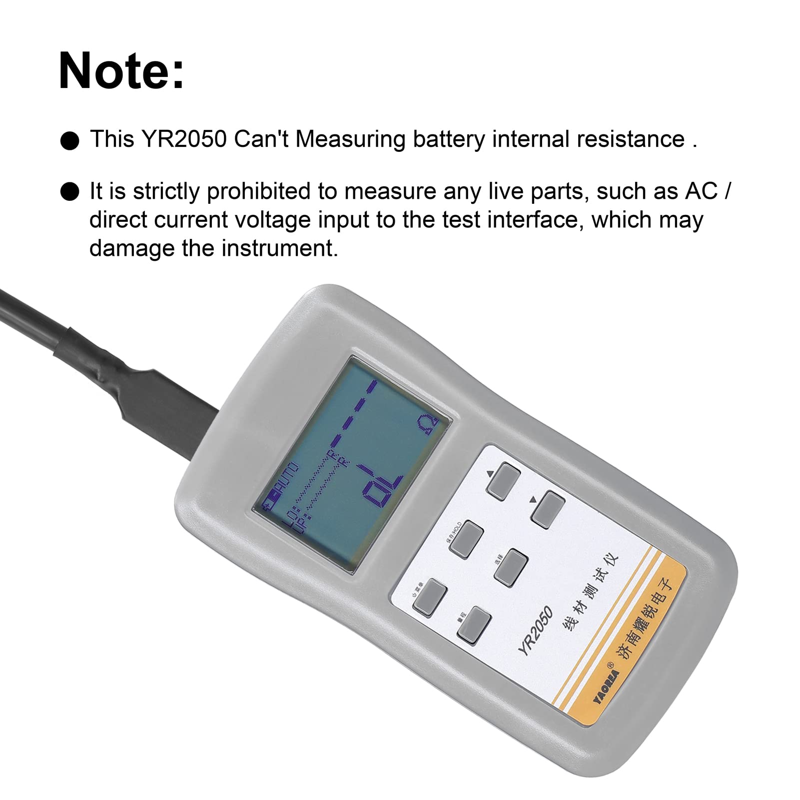 YAOREA YR2050 Handheld Portable Milliohm Meter - High Accuracy 4-Wire Micro Resistance Tester for Wireline Current Detection | Perfect for Electronics Repair, Circuit Testing & Industrial Maintenance