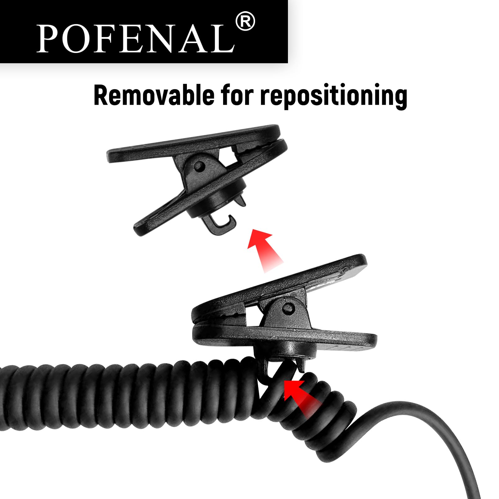 Professional Walkie Talkie Earpiece Headset - Clear Acoustic Tube with Retaining Clip & Medium Earmold (3.5mm Jack, 1 Pack) for Security, Construction, and Event Staff Communication