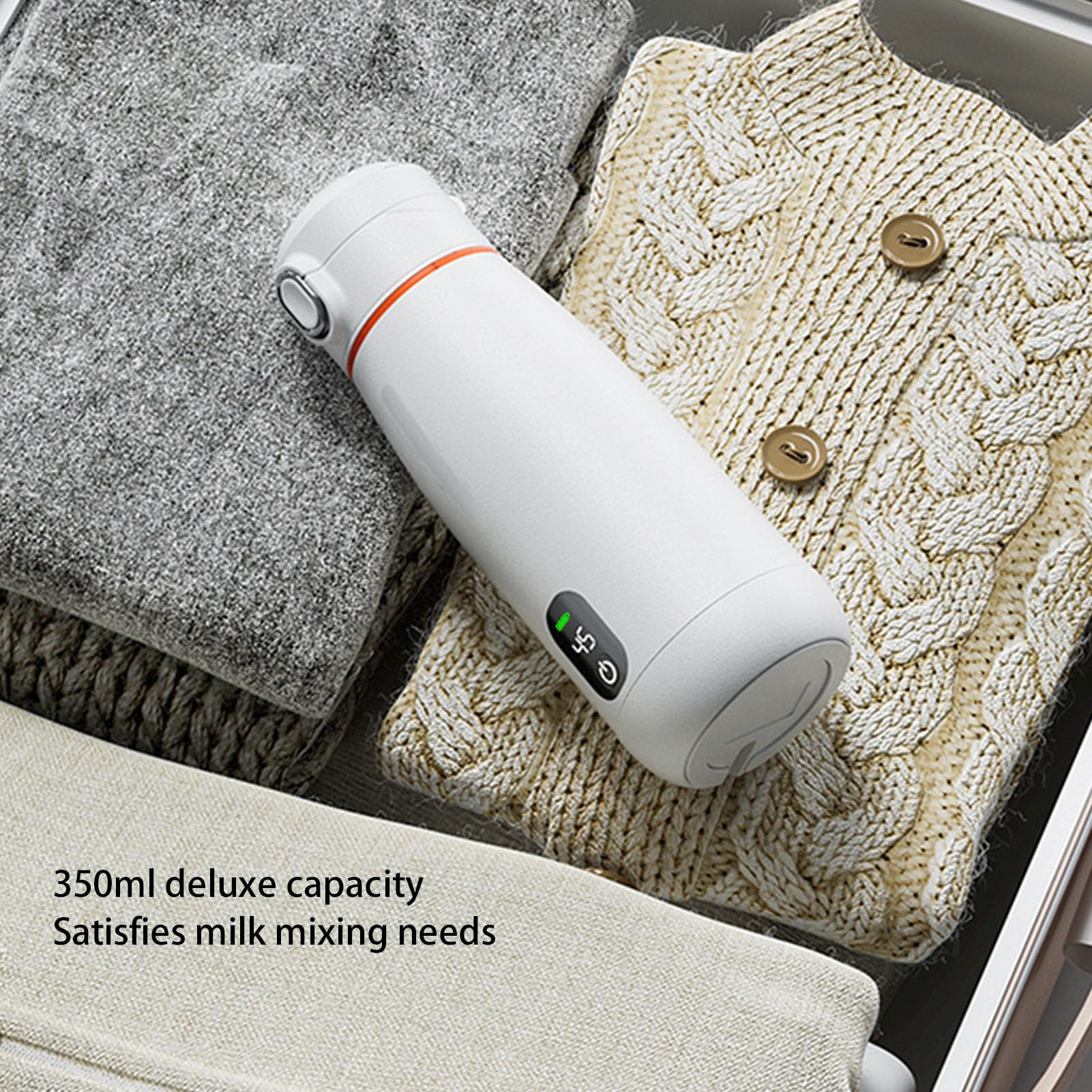 Portable Cordless Smart Bottle Warmer - Fast Charging, 350ml Travel Water Warmer for Car, Airplane & Outdoor Adventures - Perfect for Coffee, Tea & Baby Formula On-the-Go