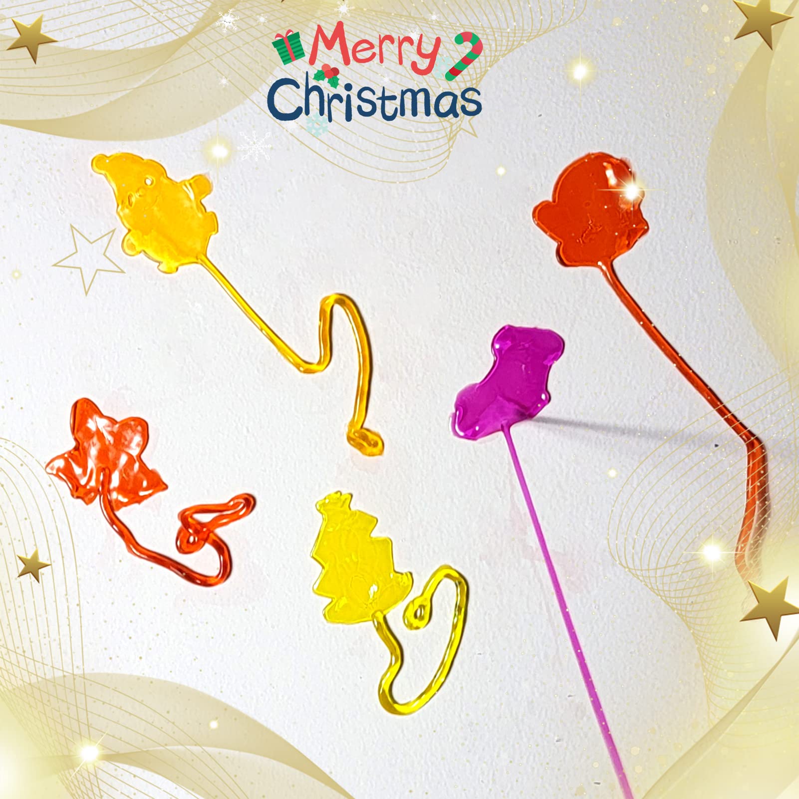 42 Pcs Christmas Sticky Hands Toys for Kids - Stretchy Party Favors, Stocking Stuffers & Holiday Gifts for Boys & Girls | Perfect for Christmas Parties, Classroom Rewards & Holiday Fun