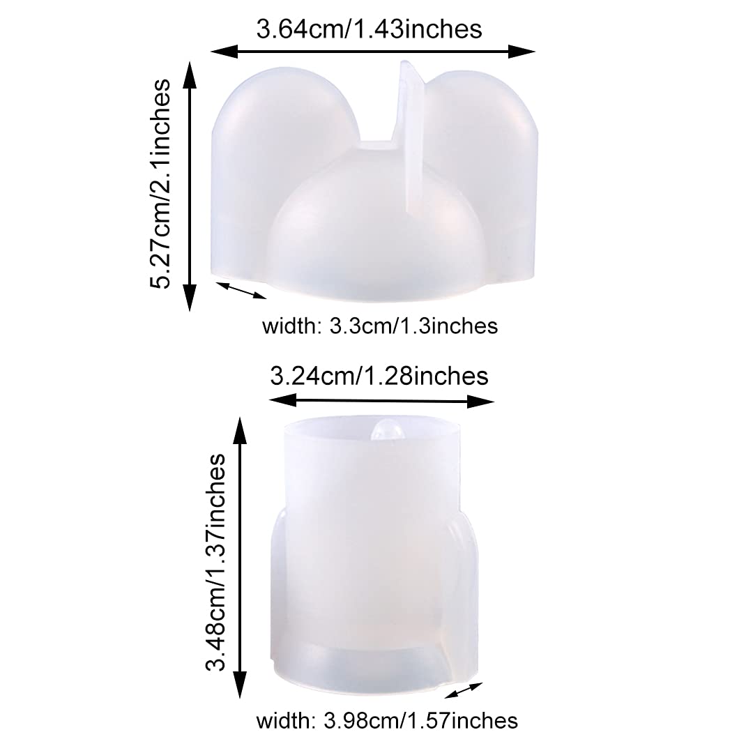 2Pcs Straw Topper Resin Molds - Unicorn & Mouse Head Silicone Molds for DIY Epoxy Resin Casting, Cute Straw Decorations for Drinks - Perfect for Birthday Parties, Baby Showers & Craft Projects