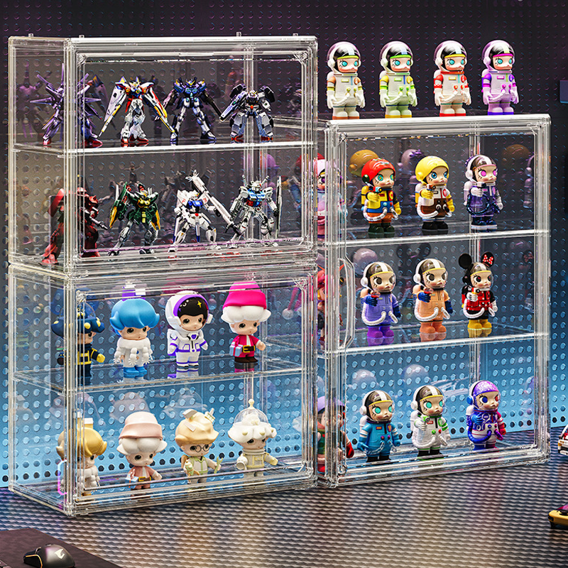 POP MART Display Case - Premium Acrylic Desktop Storage Organizer for Collectible Figures & Toys | Perfect for Home, Office, and Gift Display