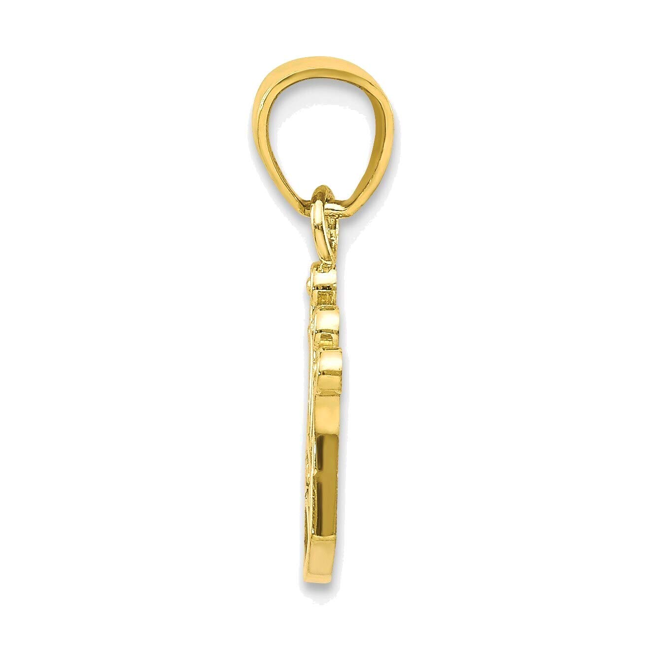 10K Yellow Gold Crown Charm Jewelry for Women - Elegant Gift
