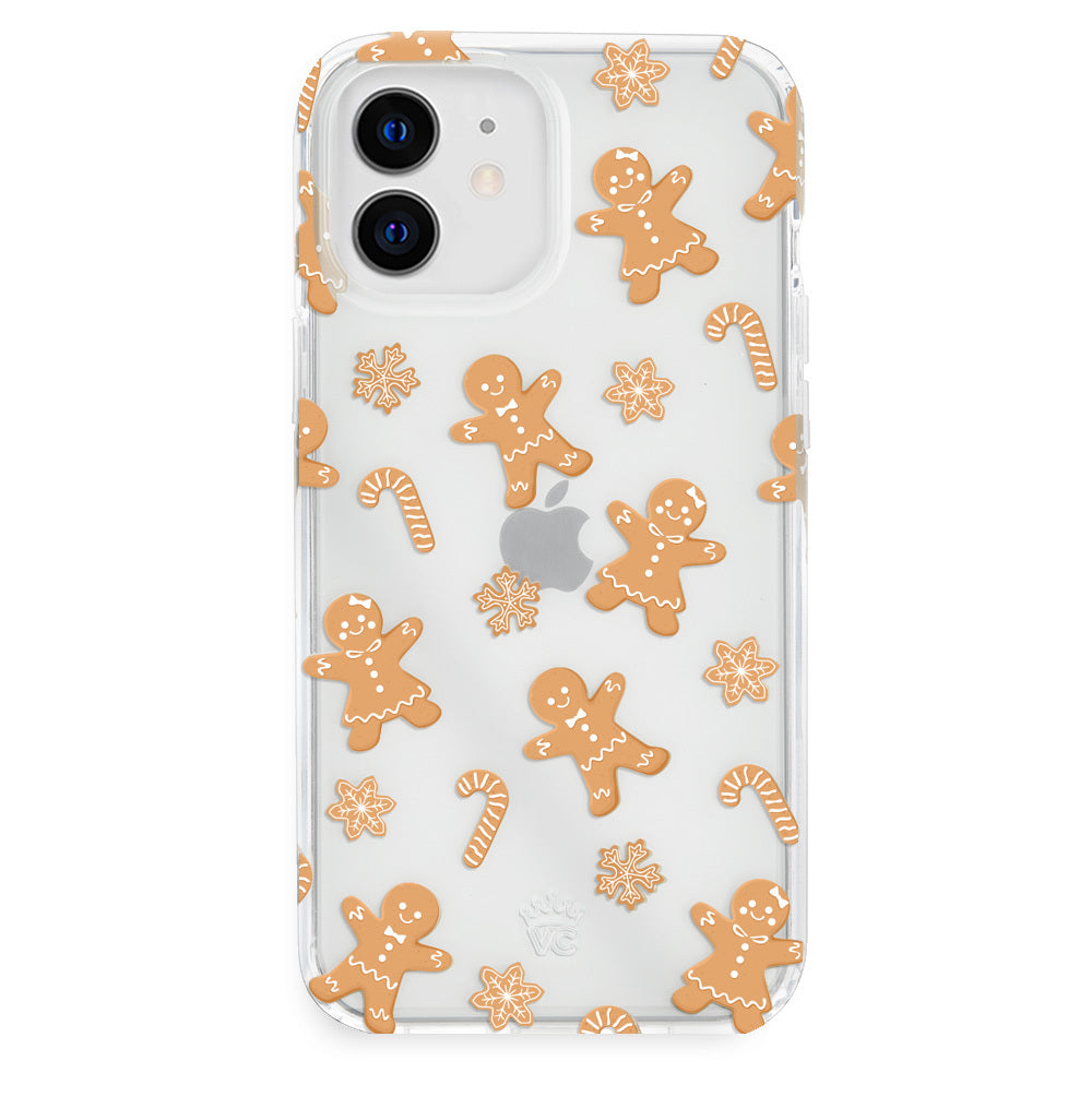 Festive Holiday Gingerbread Clear iPhone Case - Cute Christmas Design for iPhone 13/14/15/Pro/Max - Perfect for Christmas Gifts & Winter Celebrations