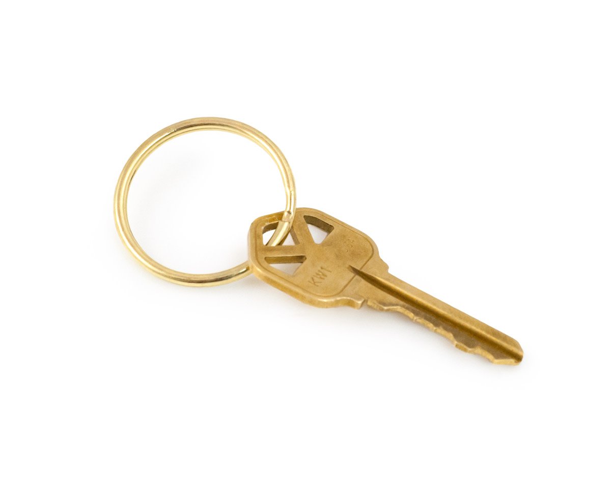 Gold Color 32mm Split Key Rings for Jewelry Making - Pack of 10 | DIY Craft Supplies, Keychains & Bag Accessories