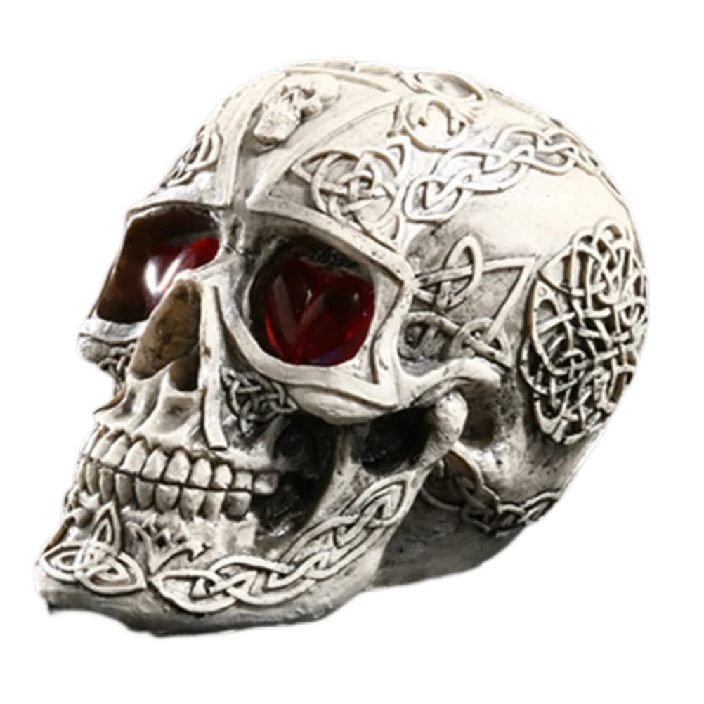 LED Skull Statue Light - Halloween Decor, Haunted House Prop, Glowing Eye Night Light for Bar Table, Desk, or Party - Perfect Spooky Gift for Holidays & Birthdays | Great for Themed Parties, Home Decor & Horror Collections