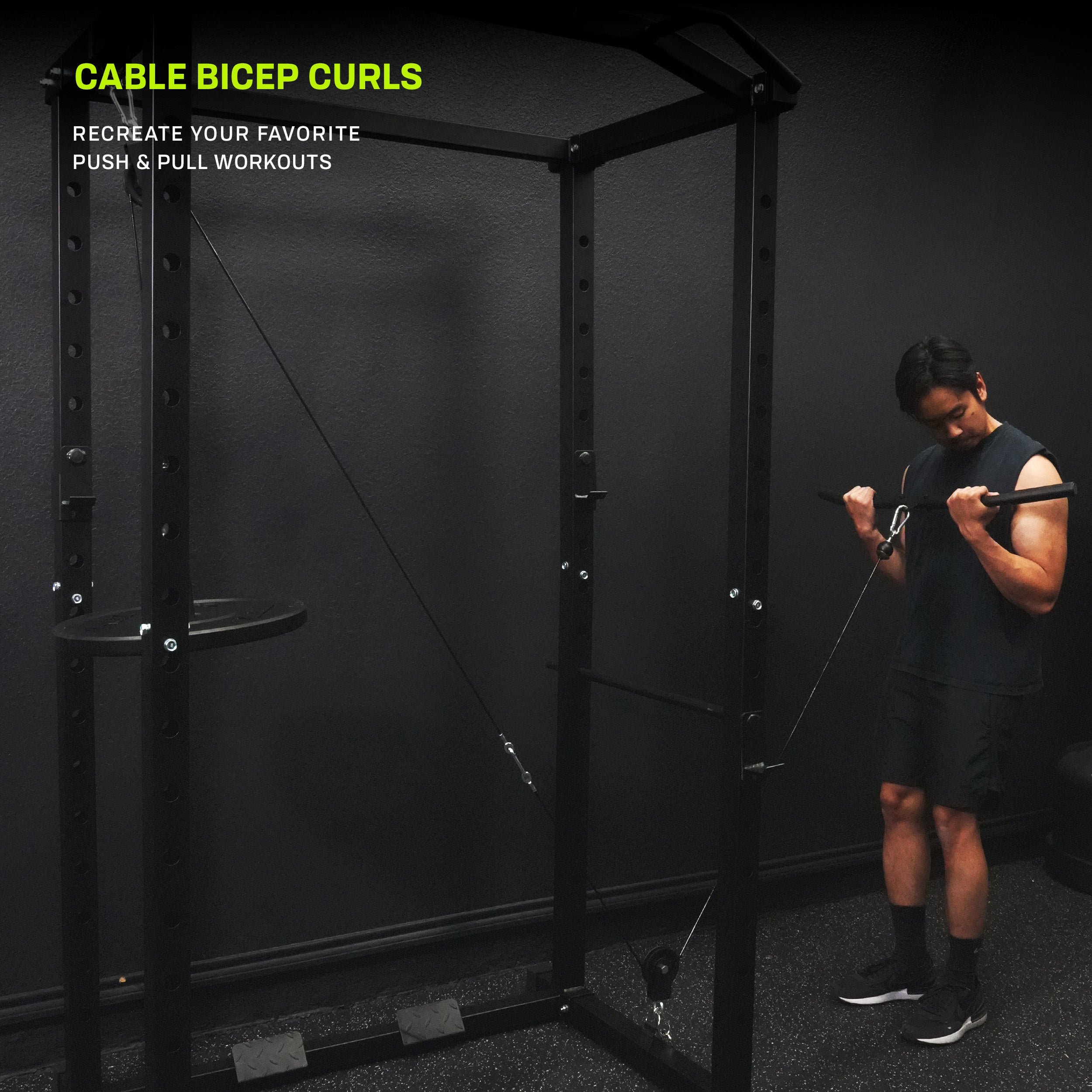 PRCTZ Adjustable Cable Pulley System for Home Gym - Strength Training Equipment for Full Body Workouts, Resistance Bands & Weight Lifting - Perfect for Garage Gym, CrossFit & Functional Training