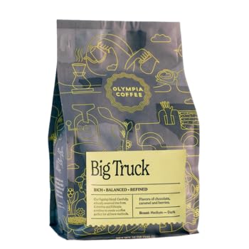 Big Truck Espresso Medium Roast Whole Bean Coffee - 5lb Fair Trade Shade Grown Organic Coffee Beans | Perfect for Home Brewing, Espresso Machines & Office Use