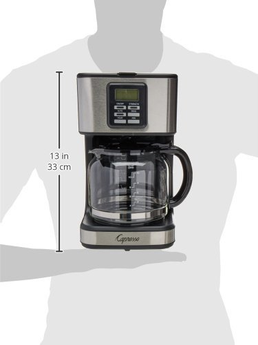 Capresso 427.05 Stainless Steel Coffee Maker - 12 Cup Programmable Drip Coffee Machine for Home & Office Use